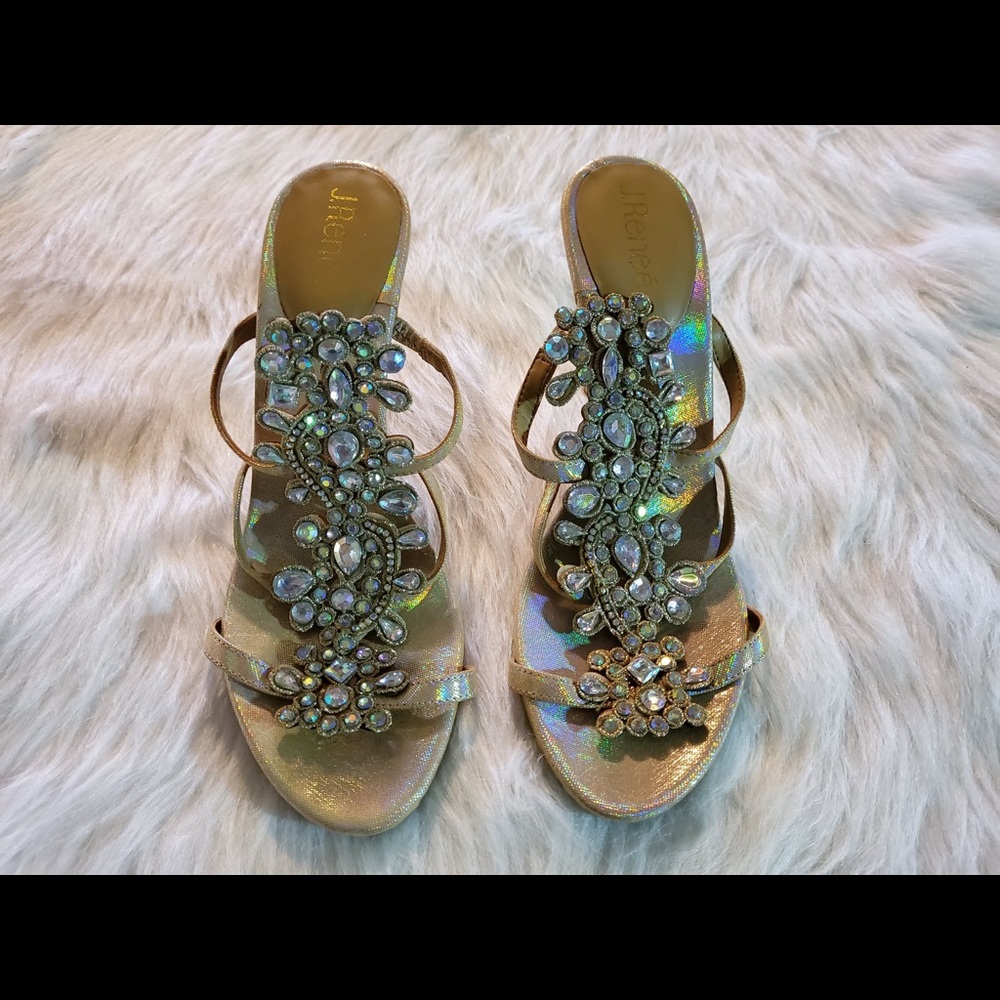 🆕 NWOT J.Renee Rhinestone Sandals